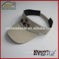 Sedex 4 pillar fty custom design embroidered cotton twill sun visor cap